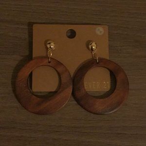 F21 Wooden Drop Earrings